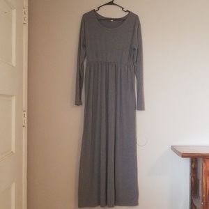 Solid Gray Maxi Dress Womens size XL